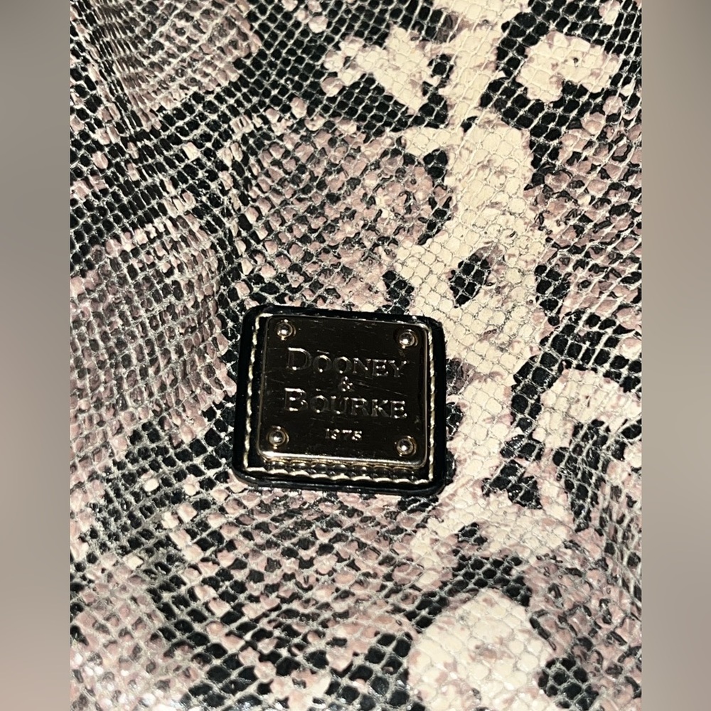 Vintage Dooney & Bourke Python Embossed Hobo Bag - image 5